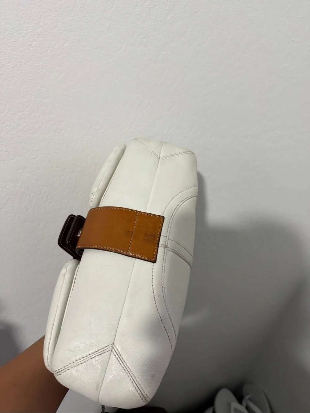 Vintage White Coach Leather SoHo